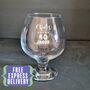 40th Birthday Gift Brandy Snifter Glass, thumbnail 1 of 5