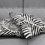 Black And White Deco Pillow Cover With Zebra Pattern, thumbnail 4 of 7