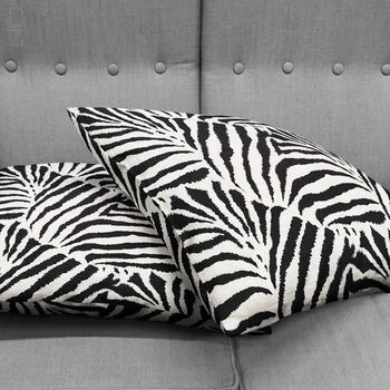 Black And White Deco Pillow Cover With Zebra Pattern, 4 of 7