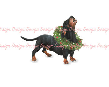 Dachshund 'Happy Howlidays' Illustrated Christmas Card, 5 of 6