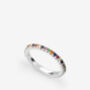Sterling Silver Rainbow Stacking Ring For Women, thumbnail 2 of 5