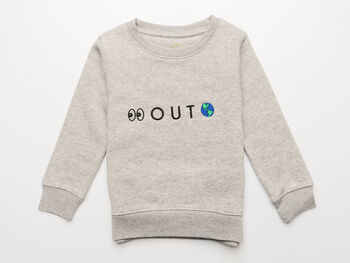 'Look Out, World' Embroidered Children's Sweatshirt, 5 of 11