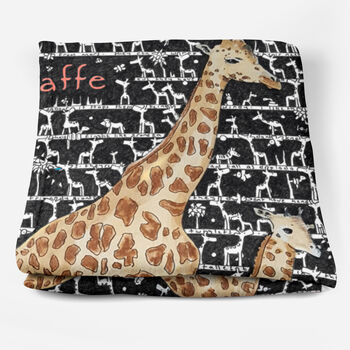 Giraffe Fleece Blanket, 3 of 5