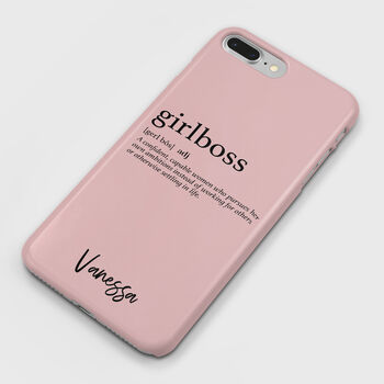 Personalised Girl Boss Phone Case, 5 of 6