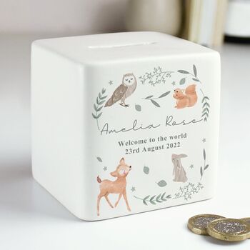 Personalised Animals Ceramic Money Box Gift, 2 of 2