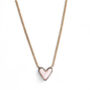 Gold Plated Pearlescent Heart Necklace, thumbnail 1 of 3