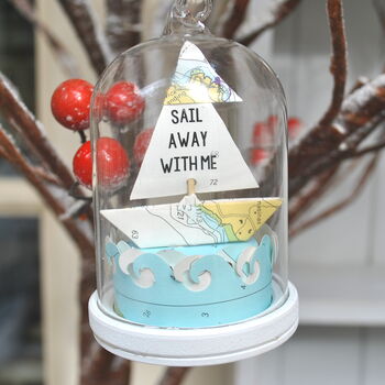 Personalised Sail Boat Decorative Dome, 8 of 9