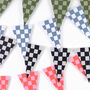 Custom Colour Checkerboard Bunting Party Garland, thumbnail 1 of 6