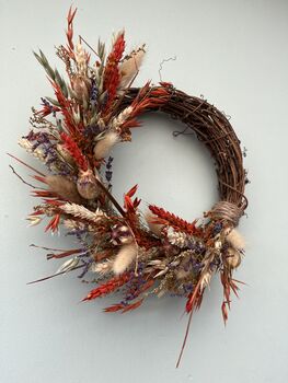 Autumn Dried Flower Small Wreath, 3 of 5