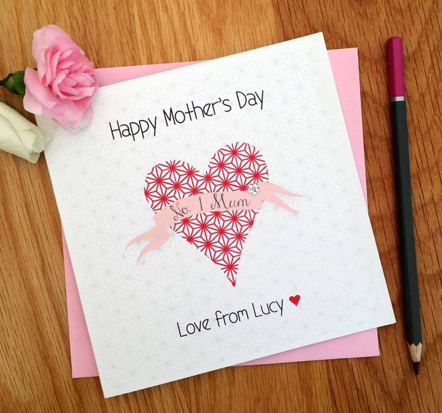 Mother's Day Personalised Geometric Card By Sabah Designs ...