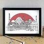 Delhi Skyline Travel Art Print Unframed, thumbnail 1 of 6