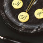 Personalised Intial Monogram Name Disc Necklace, thumbnail 2 of 3