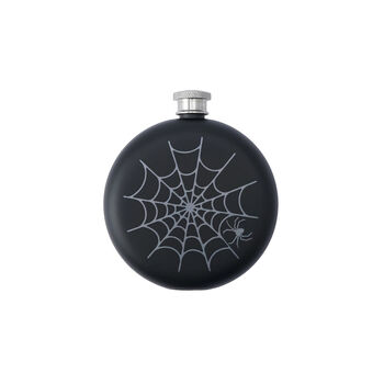 Halloween Cobweb Hip Flask In Gift Box, 2 of 2