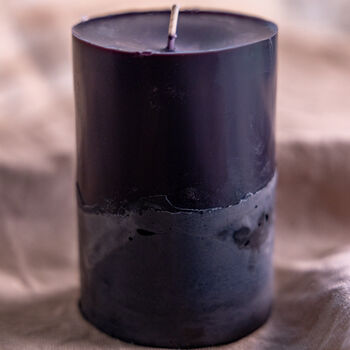 Black Concrete Pillar Candle Pair, 4 of 4