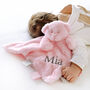 Personalised Fluffy Pink Teddy Baby Comforter, thumbnail 1 of 5