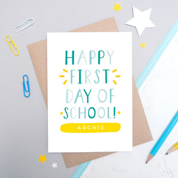 Personalised First Day Of School Card By Joanne Hawker