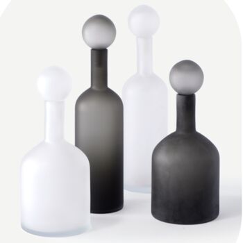 Monochrome Frosted Extra Large Decanters, 4 of 4