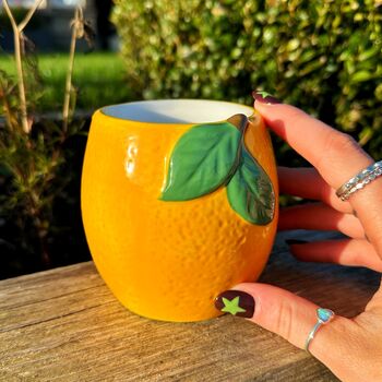 Orange Ceramic Oil Burner With Wax Melts, 3 of 4