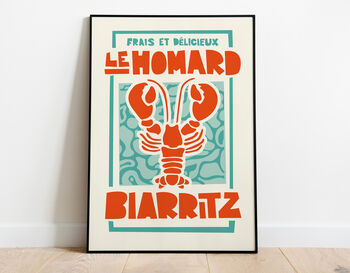 Le Homard French Lobster Kitchen Print, 2 of 4