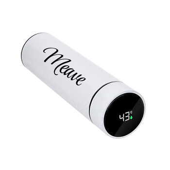 Personalised Thermos With Temperature Display In Black, 3 of 4