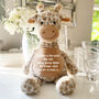 Personalised Giraffe Teddy Optional Voice Recorder Or Ashes Tin, thumbnail 1 of 8
