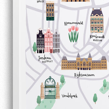 Personalised Amsterdam City Map Print, 5 of 7