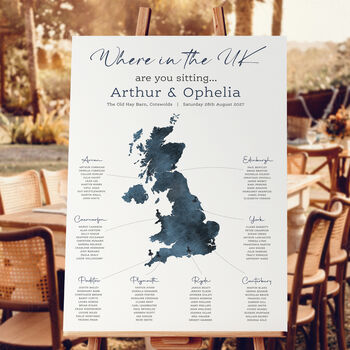 UK Map Wedding Table Plan, 2 of 5