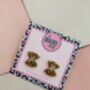 Farfalle Pasta Glitter Resin Studs / Pasta Lover Gift / Novelty Food Jewellery / Fun Accessories, thumbnail 3 of 5