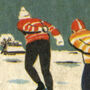 Vintage Ice Skaters Print, thumbnail 2 of 2