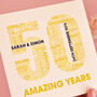 Personalised Golden 50th Wedding Anniversary Card, thumbnail 2 of 5