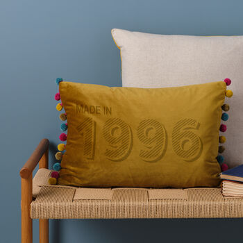 Personalised 30th Birthday Velvet Cushion, 6 of 12