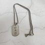 Engravable Grade Two Titanium Dog Tag Pendant With Optional Chain, thumbnail 3 of 8