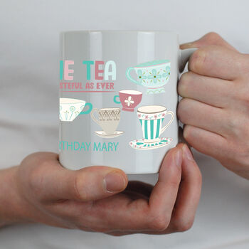 Personalised Nine Tea Tea Mug 90th Birthday Gift, 3 of 5