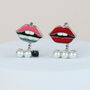 Pop Art Lips Adjustable Ring, thumbnail 2 of 4
