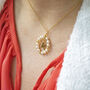 Framed Pearl Initial Charm Necklace, thumbnail 5 of 8