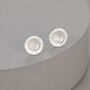 Hammered Inner Circle Silver Plated Stud Earrings, thumbnail 1 of 2