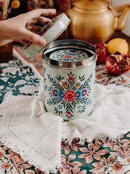 Hand Painted Tea Coffee Sugar Canister Set, 3 of 9