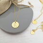 Yellow Gold Monogram Mini Coin Necklace, thumbnail 1 of 6