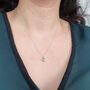 Sterling Silver Mini Lotus Charm Necklace, thumbnail 2 of 4