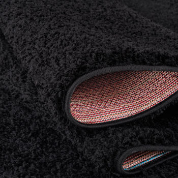 The Rugs Plain Black Shaggy Rug, 6 of 12
