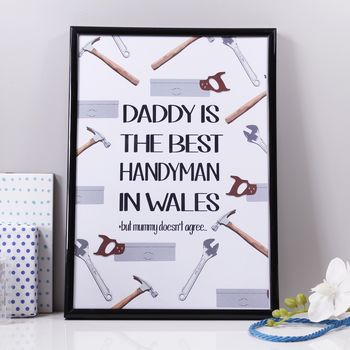 Personalised 'Daddy Is The Best Handyman' Print, 4 of 9