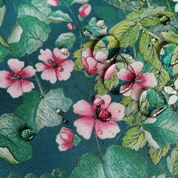 Cottage Garden Teal Water Resistant Outdoor Tablecloth, 6 of 6
