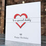 Personalised Birthday Card For Daddy – Special Elegant Keepsake – Handmade Gift For Daddy – Milestone Greeting Card, thumbnail 1 of 4