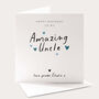 Personalised Birthday Card For Uncle Blue Hearts, thumbnail 1 of 4
