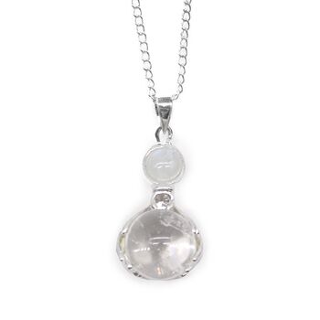 Gemstone Healing Hands Pendant Rock Quartz, 8 of 9