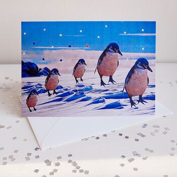 Penguin Family Christmas Greetings Card, 4 of 7