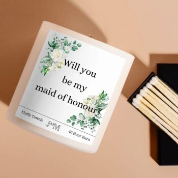Will You Be My Maid Of Honour Candle Gift Set, 2 of 6