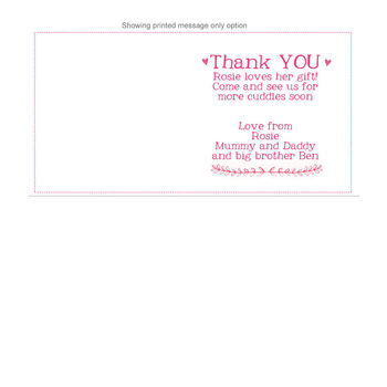 Personalised New Baby Thank You Cards Pack Of Six, 4 of 8
