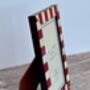 Natalini Red And White Stripe Photo Frame, thumbnail 3 of 3