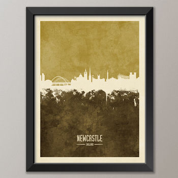 Newcastle Skyline Print And Box Canvas, 7 of 7